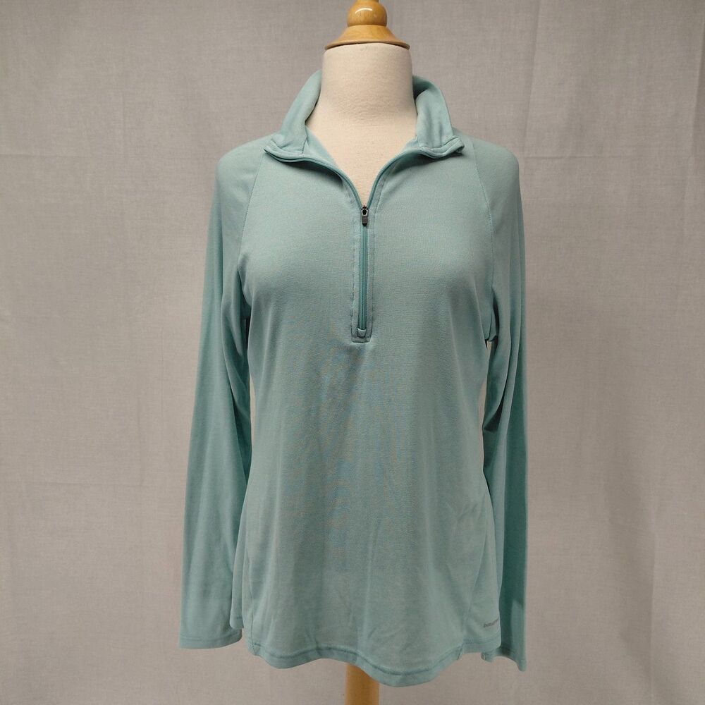 Patagonia Capilene 2 Lightweight LS half zip pullover blue/ green SZ XL